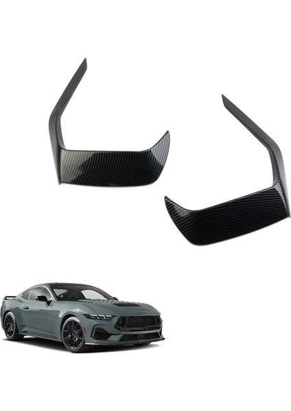 Ford Mustang 2024 Gt/gt Premium Için Karbon Fiber Ön Tampon Izgara Kapağı Trim Aksesuarları (Yurt Dışından)