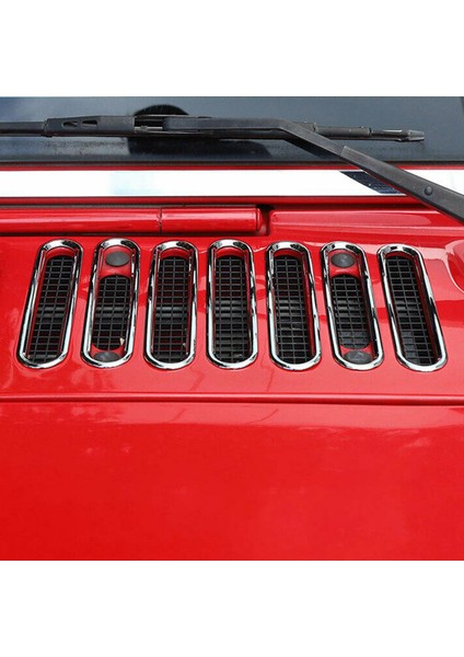 Adet Gümüş Kaput Hava Girişi Emme Havalandırma Dekorasyon Kapak Trim Etiket Jeep Wrangler Jk 2007-2017 Için (Yurt Dışından)