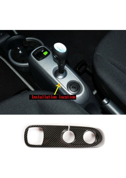 Mercedes-Benz Smart 2009-2015 Için Araba Abs Fiber Vites Dişli Paneli Çerçeve Koruma Trim (Yurt Dışından)