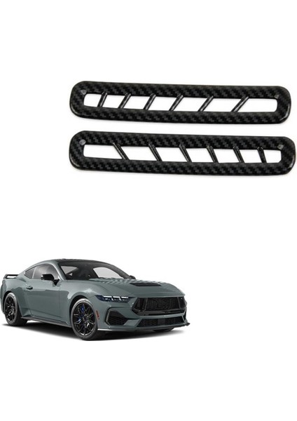 Araba Iç Kapı Klima Çıkış Havalandırma Kapağı Döşeme Ford Mustang 2024 Iç Aksesuarlar Karbon Fiber (Yurt Dışından)
