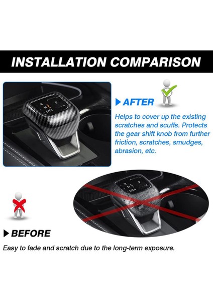 Nissan Rogue X-Trail 2021-2023 Karbon Fiber Vites Topuzu Kapağı Trim Dekorasyon Sticker Araba Iç Aksesuarları (Yurt Dışından)