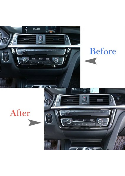 Bmw 3 4 Serisi 3 Serisi Gt F30 F31 F34 F32 F33 F36 2013-2019 Aksesuarları Için Konsol Çerçeve Kapağı Döşemesi - Karbon Fiber (Yurt Dışından)