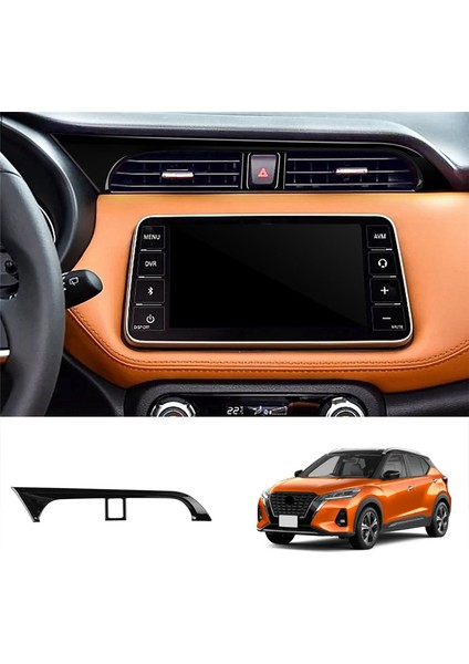 Lhd Araba Iç Mekan Orta Konsol A/c Hava Menfezi Çıkış Kapağı Trim Çerçevesi Nissan Kısks E-Power 2021-2023 Parlak Siyah (Yurt Dışından)
