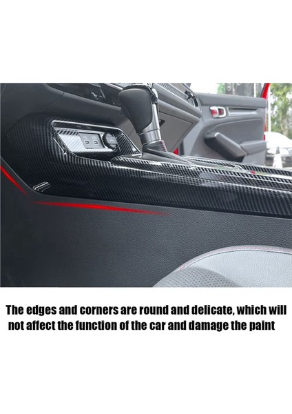 11TH Gen Honda Civic 2022 Için Karbon Fiber Merkezi Kontrol Puro Çakmağı Paneli Kapak Trim Dekoratif Sticker Aksesuarları (Yurt Dışından)