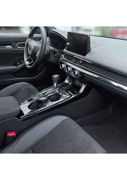 11TH Gen Honda Civic 2022 Için Karbon Fiber Merkezi Kontrol Puro Çakmağı Paneli Kapak Trim Dekoratif Sticker Aksesuarları (Yurt Dışından)