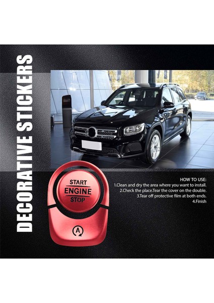 Otomatik Çalıştırma Durdurma Motor Basmalı Düğme Düğmeleri Kapak Çıkartmalar Mercedes Benz A Sınıfı W177 Gle W167 Glb (Yurt Dışından) fiyatları