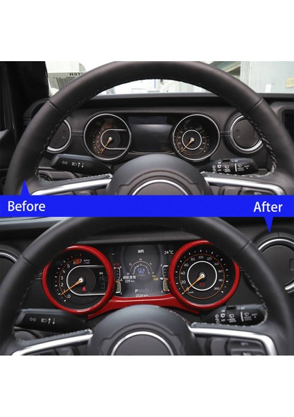 2018 Jeep Wrangler Jl Için Gösterge Paneli Dekor Paneli Kapağı Trim Çerçevesi (Yurt Dışından)
