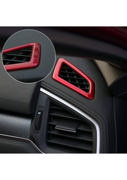 10. Nesil Honda Civic 2016-2020 Için Gösterge Paneli Hava Firar Rüzgar Çıkışı Kapak Trim Etiket - Kırmızı (Yurt Dışından) modelleri