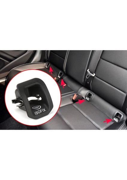 1769230100 Çocuk Koltuğu Isofıx Adaptör Kılıfı Mercedes Benz A Sınıfı W176 GLA200 GLA220 GLA260 Siyah (Yurt Dışından)