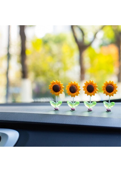 4 Adet Araba Gösterge Paneli Ayçiçeği Süsü Baş Sallayan Dans Eden Ayçiçeği Karikatür Süsü Araba Iç Mekanı Sevimli Çiçek Süsü (Yurt Dışından) fiyatları