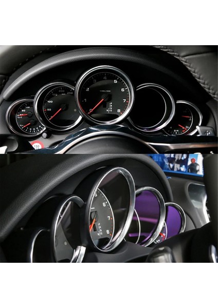Abs Gösterge Paneli Gösterge Paneli Dekoratif Halka Kapak Trimleri Sticker Porsche 911 Cayenne Panamera Karbon Fiber Desen (Yurt Dışından)