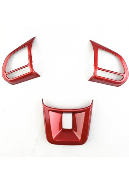 3 Adet/takım Abs Araba Direksiyon Düğme Kapağı Etiket Iç Dekorasyon Için Mg5 Mg6 Mg Hs Zs Araba Styling Kırmızı (Yurt Dışından)
