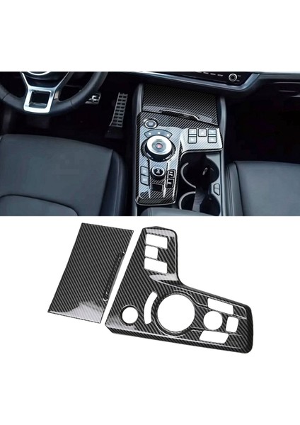 2 Adet Karbon Fiber Araba Merkezi Konsol Vites Değiştirme Paneli Çerçeve Etiket Trim Kia Sportage Için Nq5 2022 (Yurt Dışından)