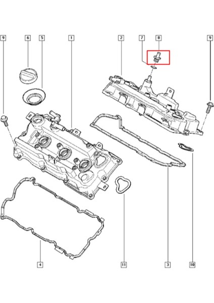 11810-8J102 118108J102 11810 8J102 Pcv Vana Nissan 350Z Quest Maxima Murano Altima 3.5l V6 Yedek Kiti (Yurt Dışından) modelleri