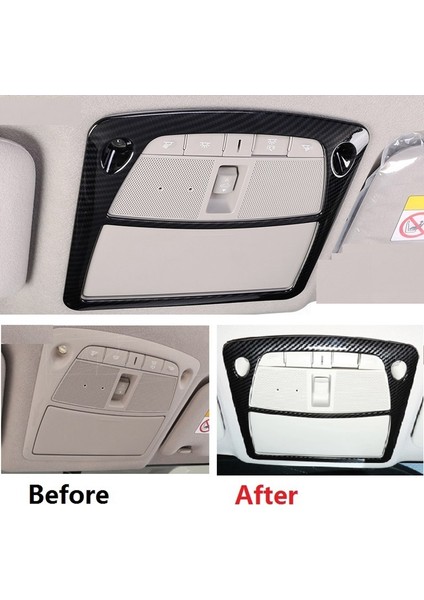 Nissan Navara Için NP300 2016-2021 Araba Karbon Fiber Ön Okuma Anahtarı Işık Lambası Krom Çerçeve Trim Etiket Aksesuarları (Yurt Dışından) modelleri