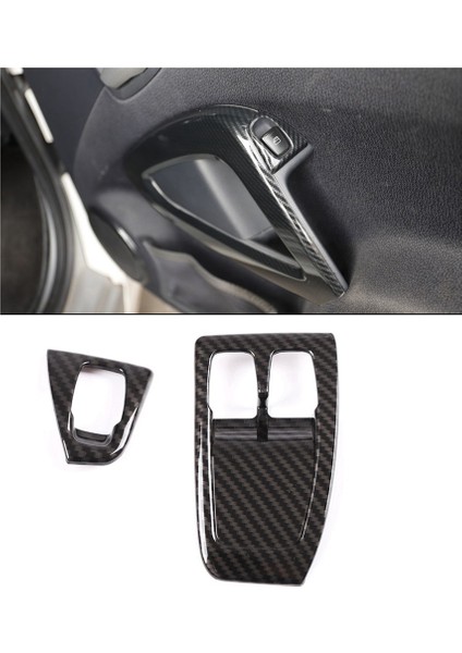 Mercedes Benz Akıllı 2010-2014 Için Araba Pencere Çim Kaldırma Anahtarı Kapağı Trim Dekoratif Sticker Aksesuarları, Karbon Fiber (Yurt Dışından) fiyatları