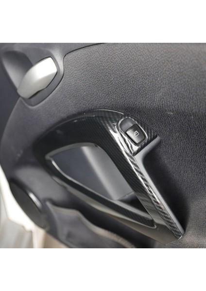 Mercedes Benz Akıllı 2010-2014 Için Araba Pencere Çim Kaldırma Anahtarı Kapağı Trim Dekoratif Sticker Aksesuarları, Karbon Fiber (Yurt Dışından) indirimleri