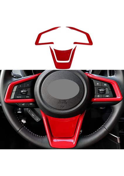 4 Adet Araba Direksiyon Paneli Kapağı Trim Çerçevesi Suu Forester Xv Crosstrek Outback Impreza Iç Aksesuarları, Kırmızı (Yurt Dışından)
