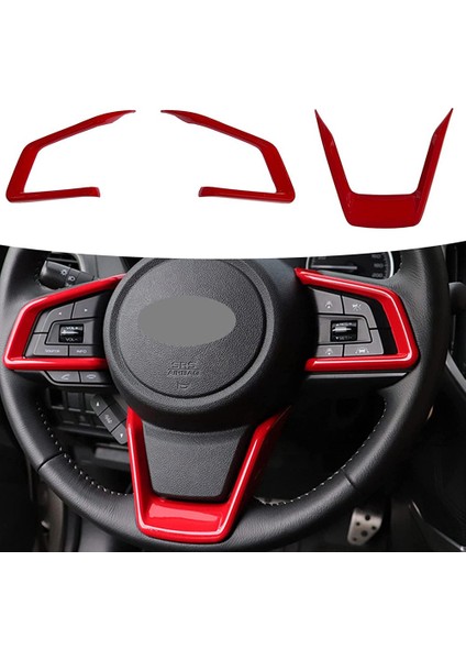 4 Adet Araba Direksiyon Paneli Kapağı Trim Çerçevesi Suu Forester Xv Crosstrek Outback Impreza Iç Aksesuarları, Kırmızı (Yurt Dışından)