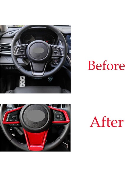 4 Adet Araba Direksiyon Paneli Kapağı Trim Çerçevesi Suu Forester Xv Crosstrek Outback Impreza Iç Aksesuarları, Kırmızı (Yurt Dışından)