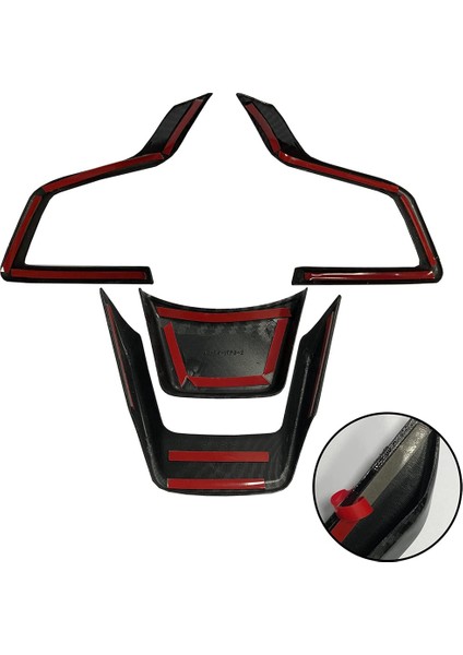 4 Adet Araba Direksiyon Paneli Kapağı Trim Çerçevesi Suu Forester Xv Crosstrek Outback Impreza Iç Aksesuarları, Kırmızı (Yurt Dışından)