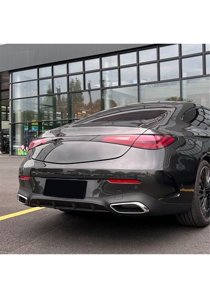 Mercedes-Benz Cle Coupe C236 2024+ Amg Araba Kuyruk Boğaz Dekor Çerçevesi Gümüş Için Araba Egzoz Borusu Trim Kapağı Çıkartmaları (Yurt Dışından)