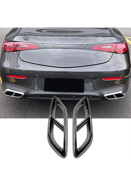 Mercedes-Benz Cle Coupe C236 2024+ Amg Araba Kuyruk Boğaz Dekor Çerçevesi Gümüş Için Araba Egzoz Borusu Trim Kapağı Çıkartmaları (Yurt Dışından)