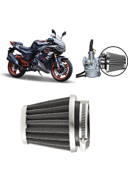 Hava Filtresi Giriş Indüksiyon Takımı Yenileme Giriş Hunisi Off-Road Motosiklet Atv Quad Kirli Pit Bisiklet Aksesuarları (50MM) (Yurt Dışından) modelleri