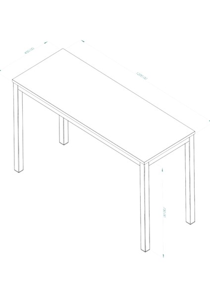 Balkon Masası 120 x 45 cm