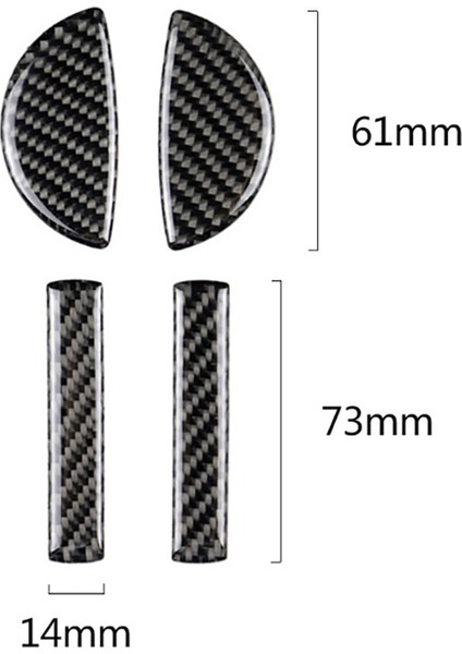 Mini Cooper Için F54 F55 F56 Jcw F57 Karbon Fiber Kapı Kulp Kılıfı Trim Dekoratif Çerçeve Çıkartmalar Fit Aksesuarları (Yurt Dışından)