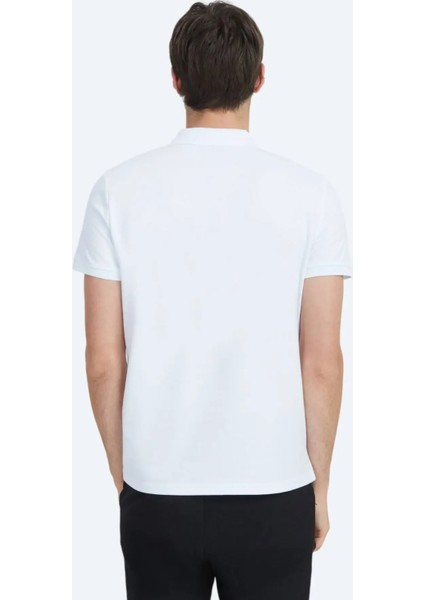 Beyaz Düz Polo Yaka %100 Pamuk T-Shirt indirimleri