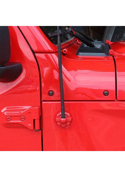Anten Taban Kapağı Jeep Wrangler Jk Jku Jl Gladyatör Jt Dış Parçaları Anten Taban Kapağı Trim Modifikasyonu Kırmızı (Yurt Dışından)