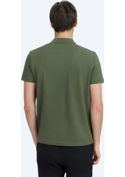 Haki Düz Polo Yaka %100 Pamuk T-Shirt indirimleri