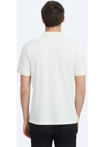 Ekru Polo Yaka %100 Pamuk T-Shirt indirimleri