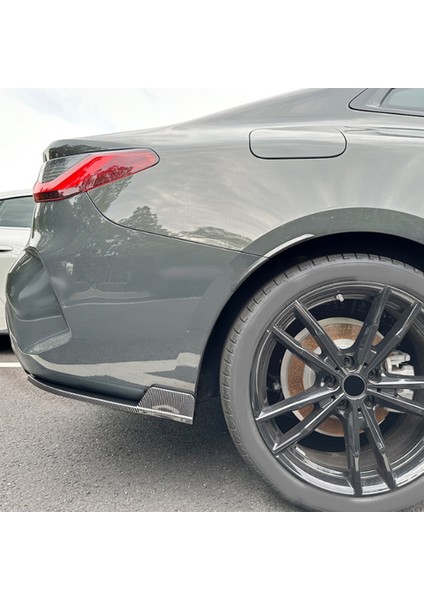 Bmw 4 Serisi Için G22 G23 M Spor 2020+ Arka Ön Tampon Açı Difüzör Splitter Spoiler Koruyucu Karbon Fiber (Yurt Dışından)