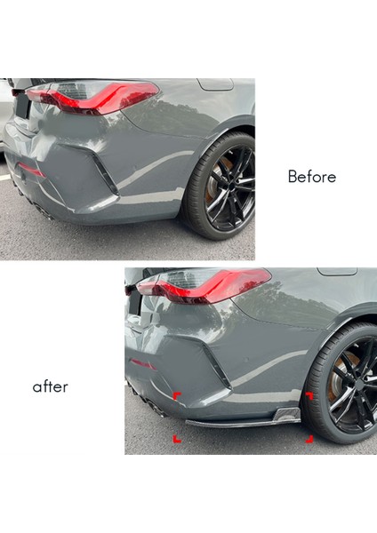 Bmw 4 Serisi Için G22 G23 M Spor 2020+ Arka Ön Tampon Açı Difüzör Splitter Spoiler Koruyucu Karbon Fiber (Yurt Dışından)