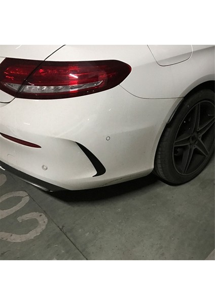 Mercedes-Benz C Sınıfı W205 C43 Amg 2015-2019 Için Araba Arka Tampon Dudak Spoiler Kanards Trimi Snap-In Tipi (Yurt Dışından)
