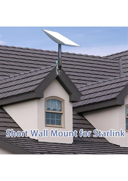 Starlink Duvar Direği Çatı Montajı Için Montaj Braketi, Kare Dikdörtgen Çanak Anten Montaj Kiti, Starlink Internet Için (Yurt Dışından)