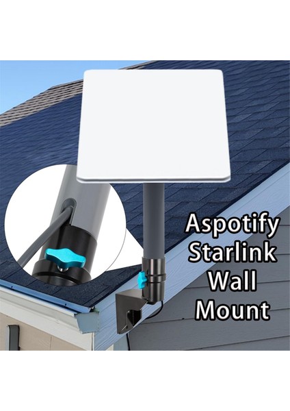 Starlink Duvar Direği Çatı Montajı Için Montaj Braketi, Kare Dikdörtgen Çanak Anten Montaj Kiti, Starlink Internet Için (Yurt Dışından)