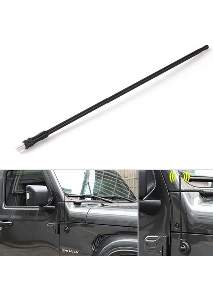 Wrangler Için Radyo Anteni Jeep Wrangler Jk Jku Jl Jlu 2007-2020 Için Esnek Metal Araba Radyo Anteni (13 Inç) (Yurt Dışından)