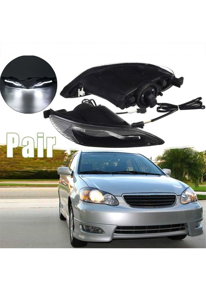 1 Çift Ön Sis Lambası Aksamı Gündüz Farları Toyota Corolla 2001-2008 Camry 2002-2004 Için (Yurt Dışından)