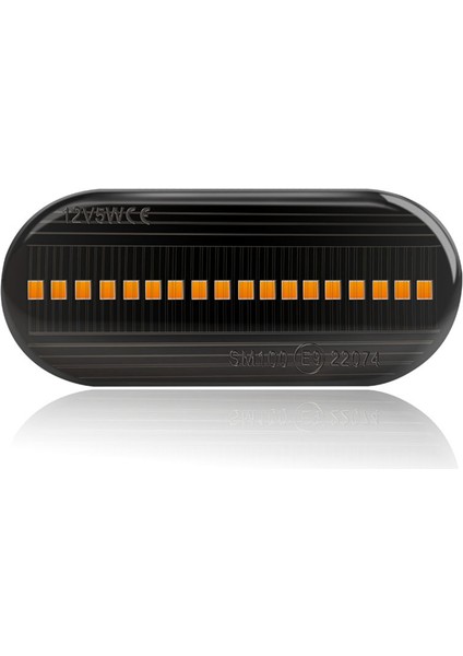 Vw Passat Golf Polo Ford Için Çamurluk Yan Dönüş Sinyali 12V LED Streaming Yan Işık 14805294 4M5A13K309AA Siyah Kabuk (Yurt Dışından)