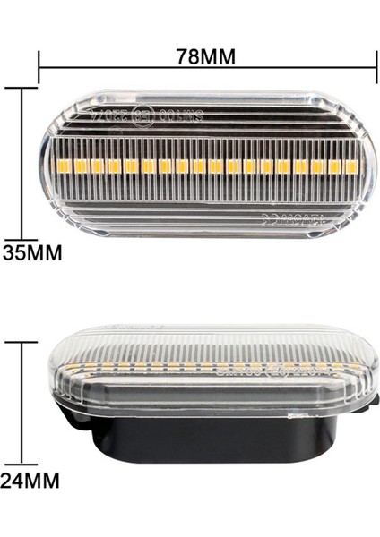 Vw Passat Golf Polo Ford Için Çamurluk Yan Dönüş Sinyali 12V LED Streaming Yan Işık 14805294 4M5A13K309AA Siyah Kabuk (Yurt Dışından)