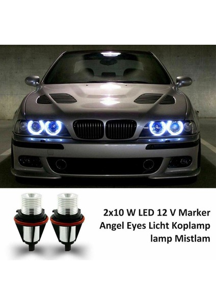 1 Çift 8000K Beyaz LED Melek Göz Işaretleyici Halo Ampuller Lambalar-Bmw E39 E53 E60 E63 E64 E66 E87 5 6 7X3X5 (Yurt Dışından)