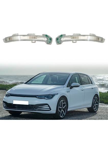 5h0 949 102 Araba Ön Sağ Dikiz Yan Ayna Dönüş Sinyali Gösterge Işığı Vw Golf Mk8 2020 2021 2022 (Yurt Dışından)