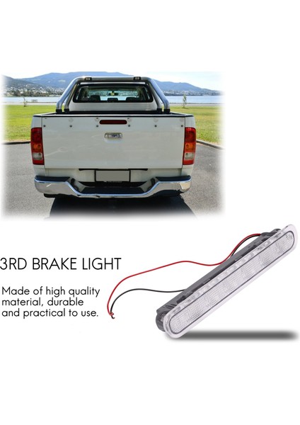 Araba LED Arka Bagaj Kapağı 3rd Fren Işık Lambası Beyaz Lens 81570-0K080 Toyota Hilux Vıgo Için Mk6 Sr5 2005-2014 (Yurt Dışından)