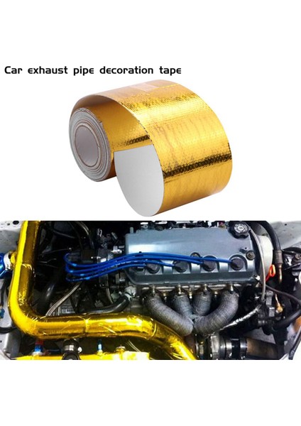 Altın Yansıtıcı Termal Bant Hava Girişi Isı Yalıtım Kalkanı Sarma Yansıtıcı Isı Iyeri Kendinden Yapışkanlı Motor (Yurt Dışından) indirimleri