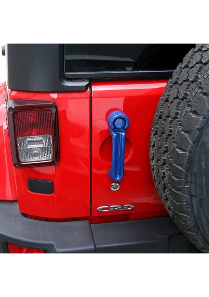 Jeep Wrangler Jk 2007-2017 Liberty 2008-2012 Için Kapı Kolu Uçları Kapak Kiti ve Bagaj Kapağı Kolu Kapağı, Mavi (Yurt Dışından)