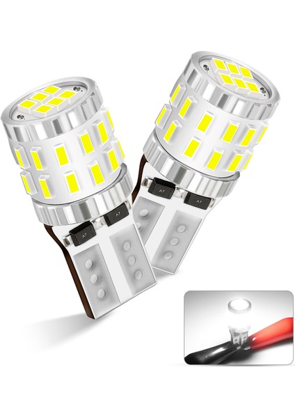 10X T10 W5W LED Canbus Ampuller 168 194 3014 Smd Araba Park Lambası Plaka Lambası Boşluk Lambaları Okuma Lambaları Beyaz (Yurt Dışından)