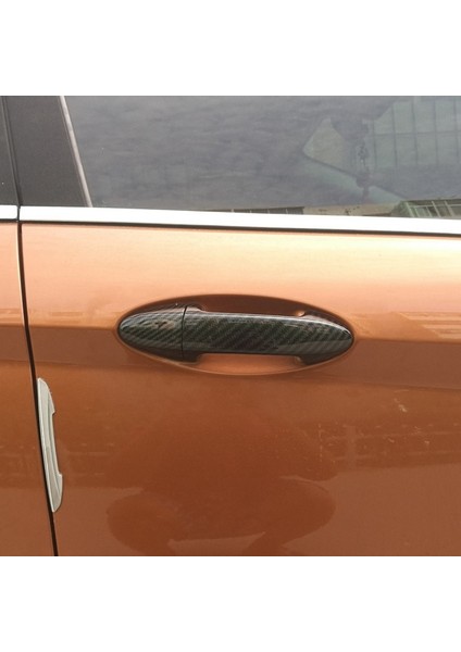 Araba Dış Kapı Kolu Kapak Etiket Ford Fiesta 2009 2010 2011 2012 Aksesuarları, Karbon Fiber (Yurt Dışından)
